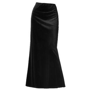 醋酸包臀裙气质丝绒半身裙女春秋2026年新款高腰显瘦侧开叉鱼尾裙