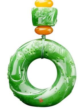 四通新疆和田玉手把件玉佩把玩件