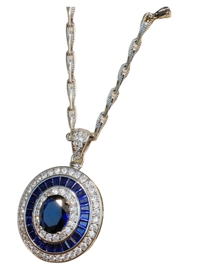 floremure高珠皇家蓝项链颈链