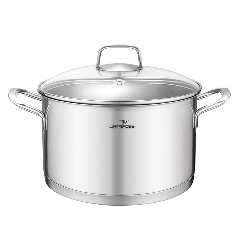 [家居大廚]食品級(jí)304不銹鋼家用無(wú)涂層湯鍋燃?xì)怆姶艩t煲鹵煮燉厚