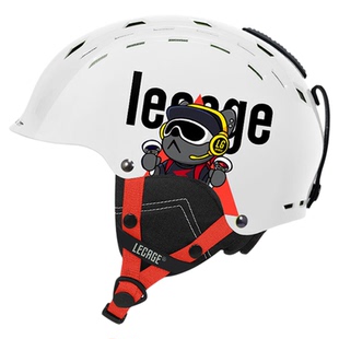 乐凯奇儿童滑雪头盔安全防撞保暖男女童雪盔雪镜一体帽子护具装备