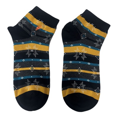 POLO春秋个性彩条纯棉男士短袜潮