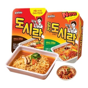热巴同款韩国paldo八道泡面牛肉碗面辛奇泡菜拉面方便面年货节