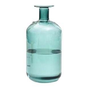 北欧彩色玻璃花瓶创意小口玻璃瓶水培插花瓶养花瓶仿真花蕙兰花