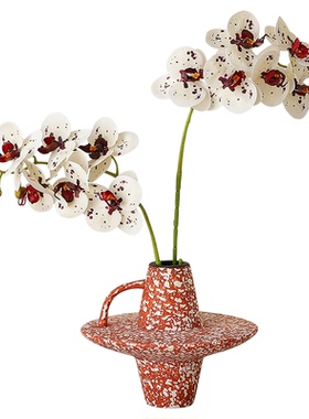 法式中古风花瓶客厅插花轻奢高档高级感小众餐桌电视柜装饰品摆件