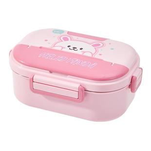 儿童可爱饭盒幼儿园小学生专用保温便当盒分格便携餐盘304不锈钢
