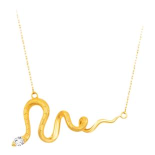 周大福MONOLOGUE独白北纬三十度18k金灵蛇项链钻石项链送女友礼物