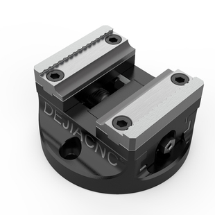 德佳D125自定心五轴虎钳45°燕尾齿 可换式钳口CNC高精密同心虎钳