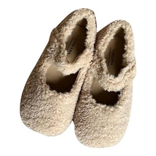 允儿妈女童秋冬韩系百搭魔术贴毛毛鞋宝宝冬季洋气软底鞋儿童鞋子