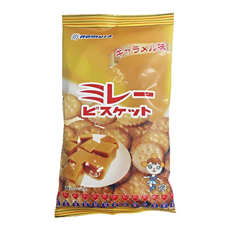 日式小圆饼干进口野村焦糖味