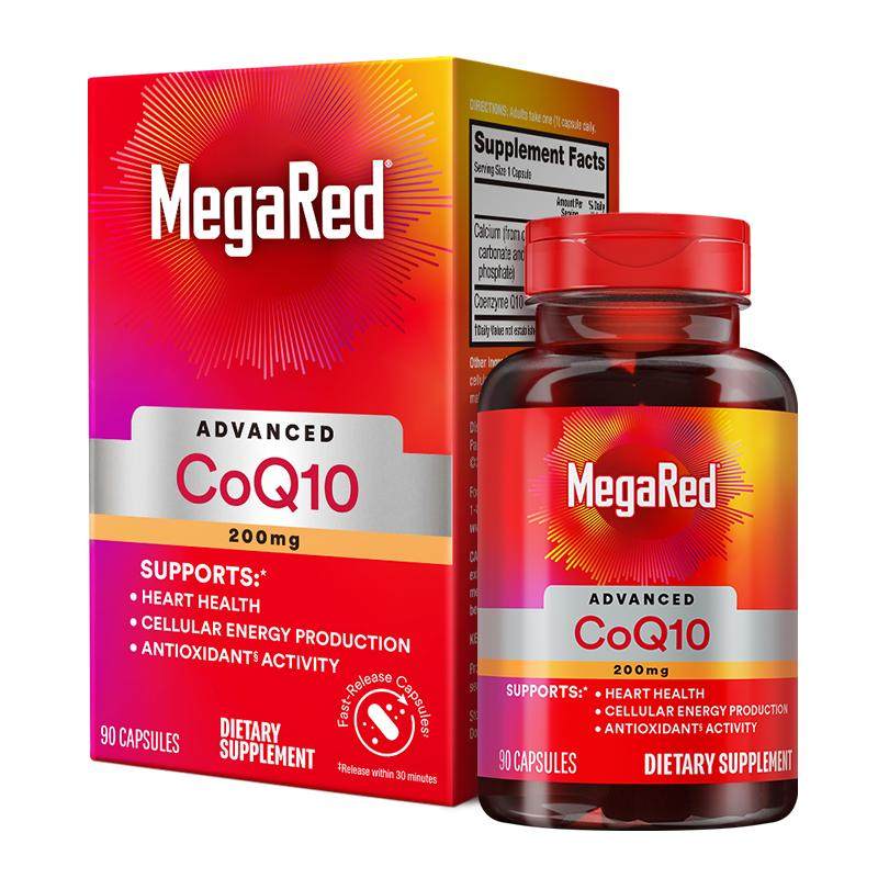 【淘宝秒杀】MegaRed/脉拓辅酶q10男女熬夜护心美国原装进口200mg