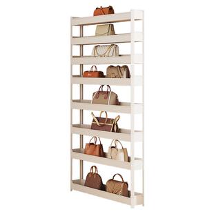 家用入户门后夹缝置物架包包手提包多层整理摆放架门后窄缝收纳柜