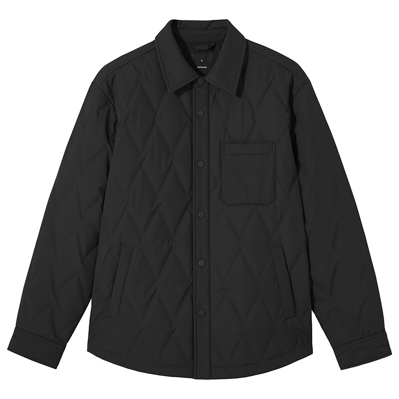 热风2025年冬季新款男衬衫羽绒服
