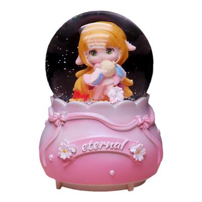 发光雪花奥特曼水晶球音乐盒礼物