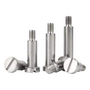 304不锈钢一字塞打螺丝圆柱头螺钉轴肩凸肩等高限位台阶螺栓M2-M8