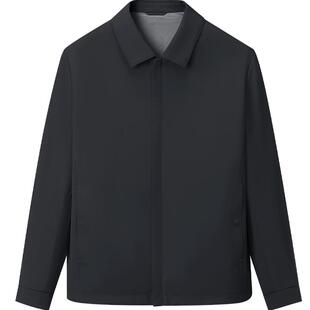 HLA/海澜之家领昂行政夹克26春夏新商务翻领牛奶丝挺括干部外套男