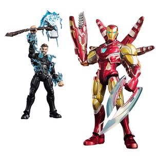 布鲁可积木人漫威超越版钢铁侠雷神拼装可动潮玩模型男孩生日礼物