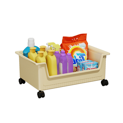 浴室柜下塑料大容量可移动脏衣篮