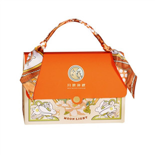 6粒50克80g装手绘蛋黄酥礼盒中秋月饼花酥饼干牛轧糖烘焙包装纸盒