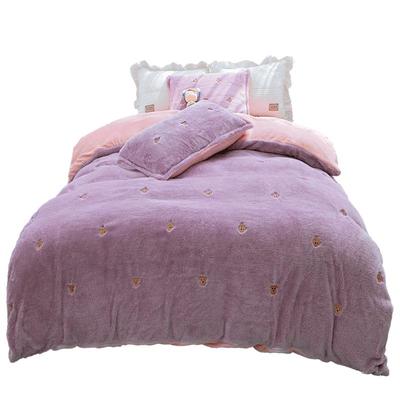 加绒四件套加厚冬季刺绣