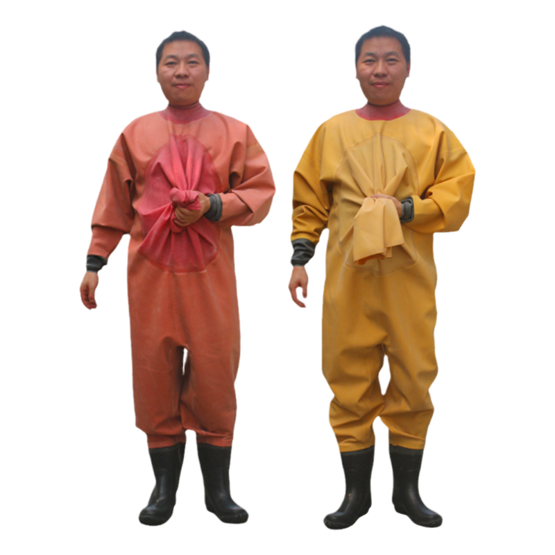 全身橡胶下水裤连体防水挖藕加厚捕钓捉鱼皮水叉潜水服涉水雨鞋