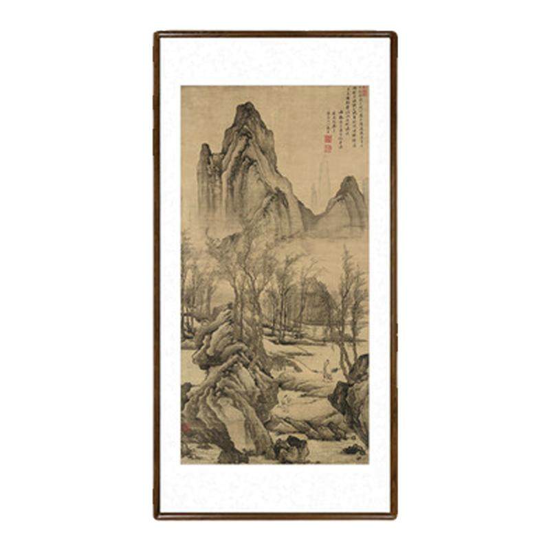 唐伯虎国画山水画客厅装饰画