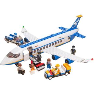 民航客机积木航天飞机模型男孩子拼装小颗粒儿童益智玩具生日礼物