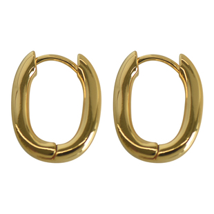 【DSz】优质欧美金色银色圆形耳环冷淡风质感简约耳饰diy配件