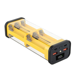 透明壳12节PD快充22.5W移动电源套件料充电宝外壳6节18650电池盒8