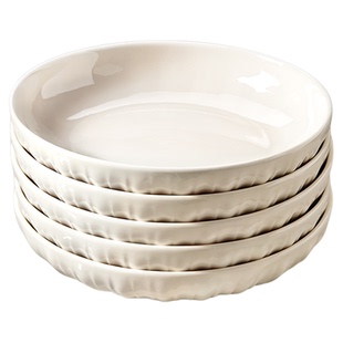 白色盘子菜盘家用2025新款陶瓷深盘釉下彩餐具碟子高级感炒菜餐盘