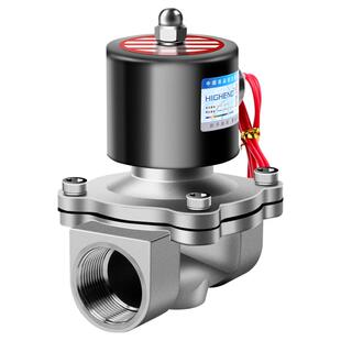 不锈钢常闭电磁阀 304换向阀水阀气阀二通阀2S开关阀2分4分1寸2寸