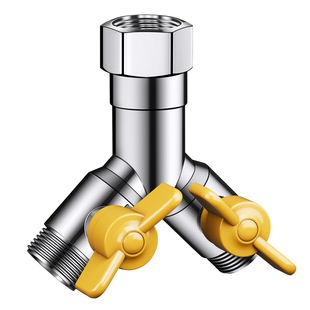 洗衣机水龙头一分二接头进水管口一进二出三通带开关双出水分水器