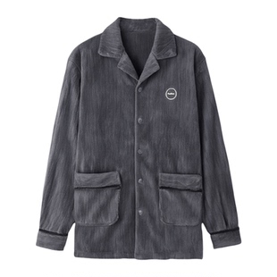 男士睡衣男款新款冬季珊瑚绒加绒加厚法兰绒秋冬款沉稳家居服秋冬