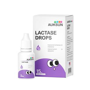 [顺丰冷链]AUKSUN艾珂斯乳糖酶80%滴剂婴幼儿乳糖不耐受奶瓣酸性