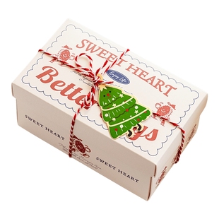 2026圣诞节曲奇饼干包装盒马年礼盒糖果雪花酥空盒子牛轧糖新年小