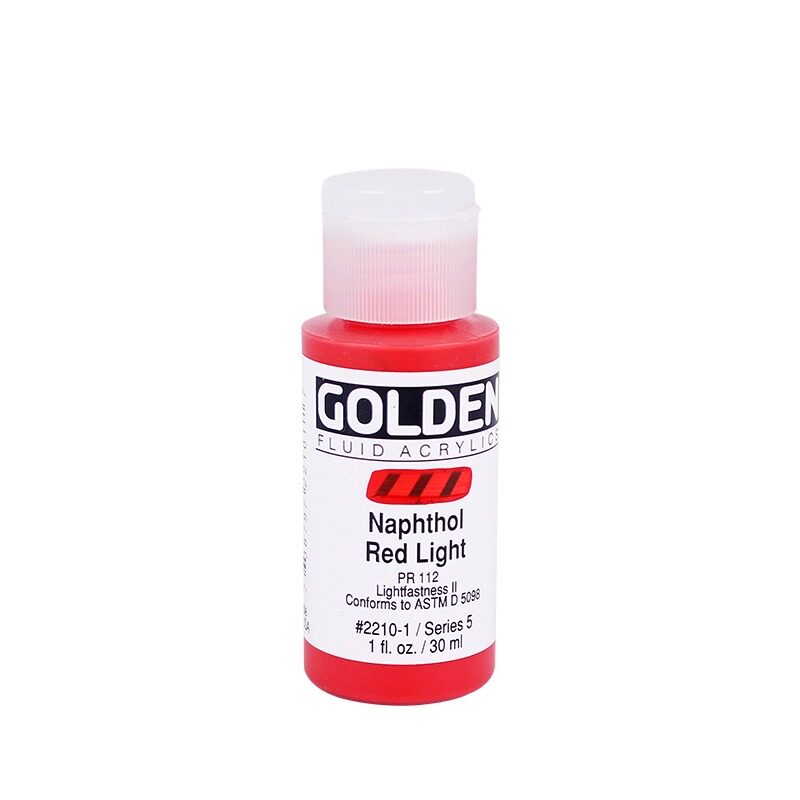 高登Golden流质型丙烯颜料流体画颜料干扰色金属色渐变色全系30ml瓶装美国进口衣帽皮具服饰改色手绘DIY娃娃