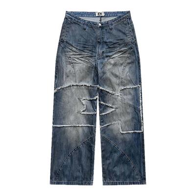 EK水洗四季可穿拼接长裤