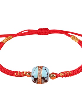 2025本命年红绳手链女士手工编织