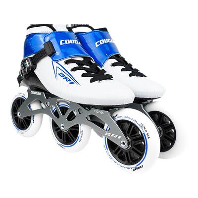 美洲狮儿童速滑鞋碳纤竞速鞋男女孩碳纤维轮滑鞋专业大三轮旱冰鞋