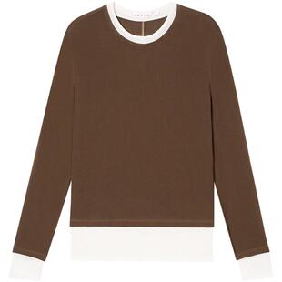 SALT.P可颜 撞色假两件圆领长袖T恤上衣女2025秋季新款AC35360060