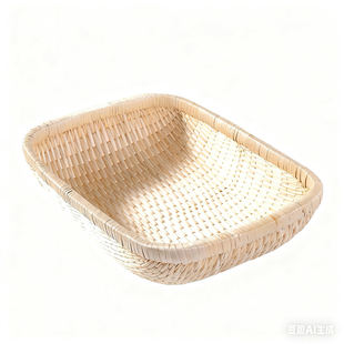 手工编织柳编笸箩簸箕干果卤肉菜馍饼筐柳条编篮老式簸箩现捞箩筐