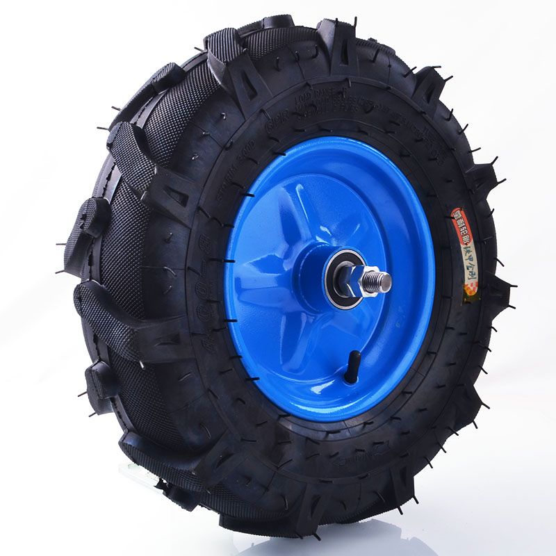 独轮车小推车鸡公车轮子单轮全套滚轮小铁车轱辘充气轮实心轮农用