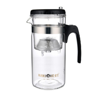 KAMJOVE/金灶飘逸杯花茶耐热玻璃茶壶 弹压式滤压杯茶道杯 TP-200
