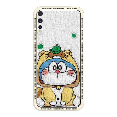 适用OPPOreno5pro手机壳5k/reno6全包reno7保护套reno4se/3男女款元气版k7情侣k9s软硅胶opr17潮牌油画叮当猫