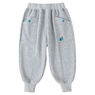 嘟嘟家男童裤子秋冬加绒儿童长裤冬季宝宝冬装休闲裤女童运动裤潮