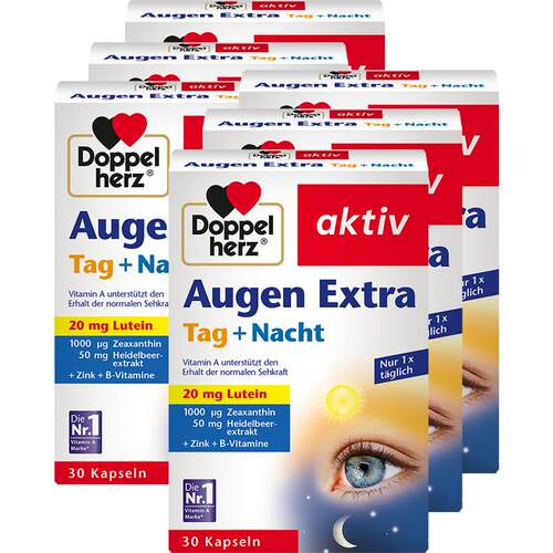 【自营】德国进口双心中老年成人专用眼睛蓝莓越橘叶黄素软胶囊*6