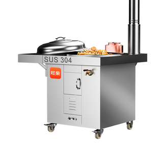 304炉灶用柴火灶新款农村家用烧木柴大铁锅无烟移动不锈钢土灶台