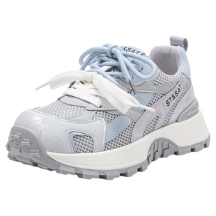 星期六厚底老爹鞋女款2026新款春季小个子增高鞋子软底休闲运动鞋