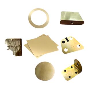 h62黄铜板薄圆片铜排条激光切割折弯打孔镂空CNC加工定制零件定做