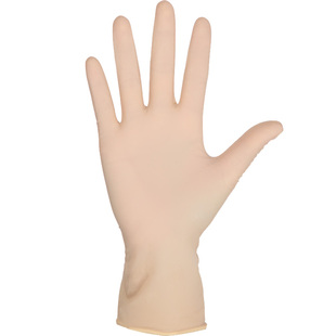 一次性乳胶手套无粉100只橡胶家用餐饮防水纹绣美发美容院专用